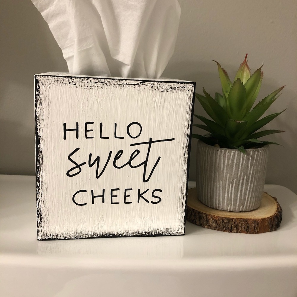 Hello Sweet Cheeks Tissue Box Cover